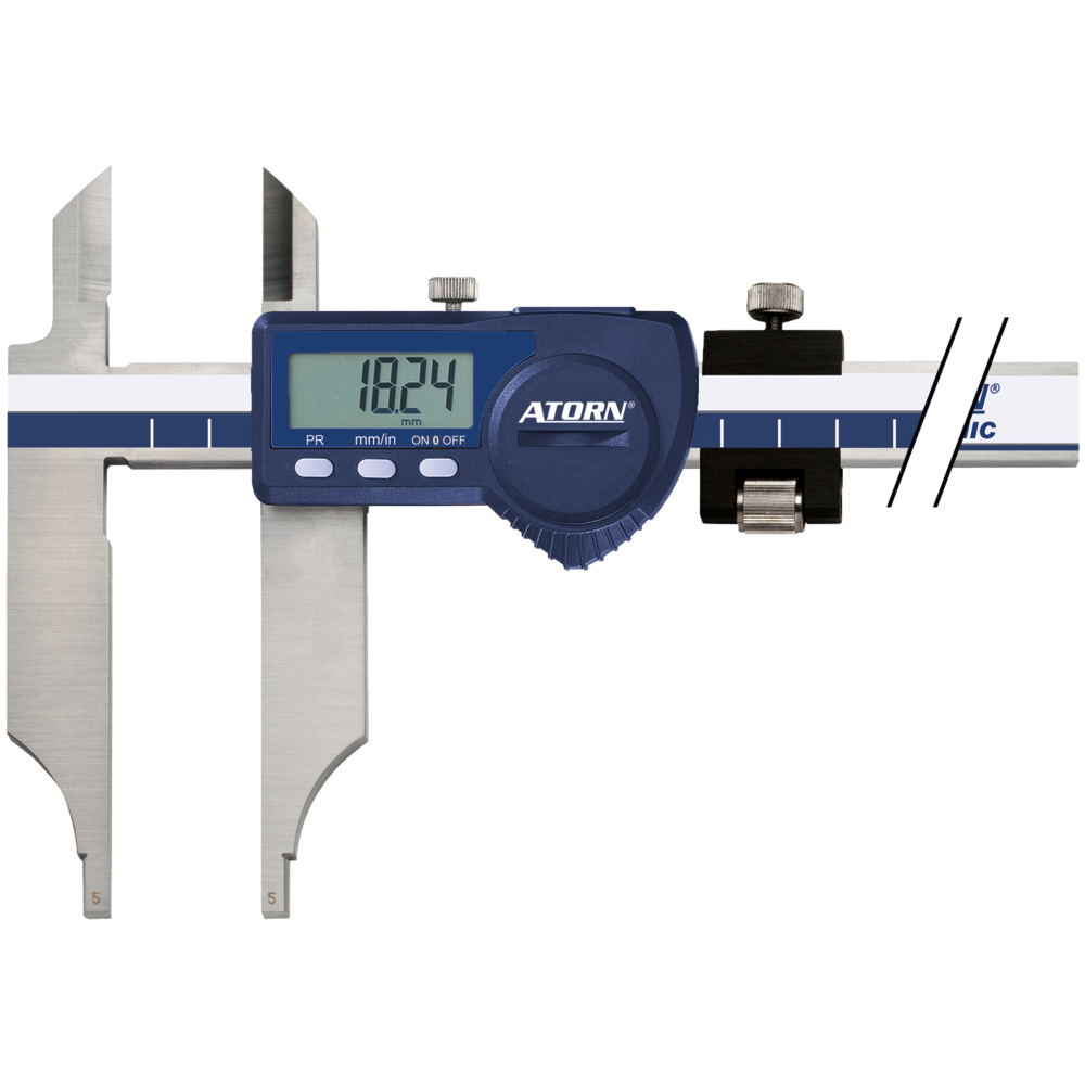Digital workshop sliding calliper 1000mm (0.01mm) with blade tips, fine adjust.