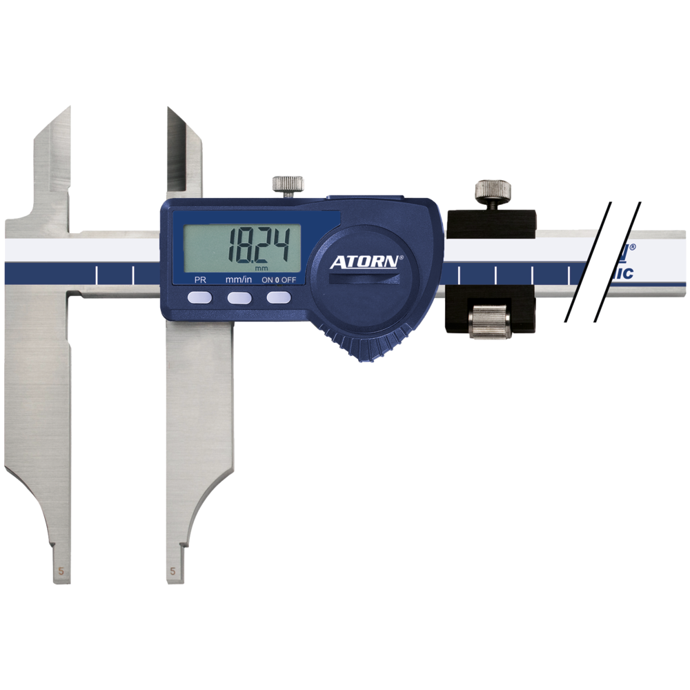 Digital workshop sliding calliper 300mm (0.01mm) with blade tips, fine adjust.