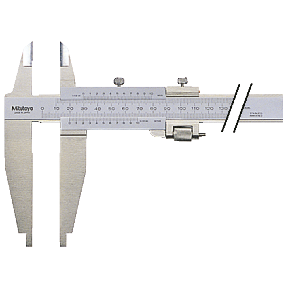 Workshop vernier calliper 500mm (0.02mm) with knife edge jaws, with fine adjustm