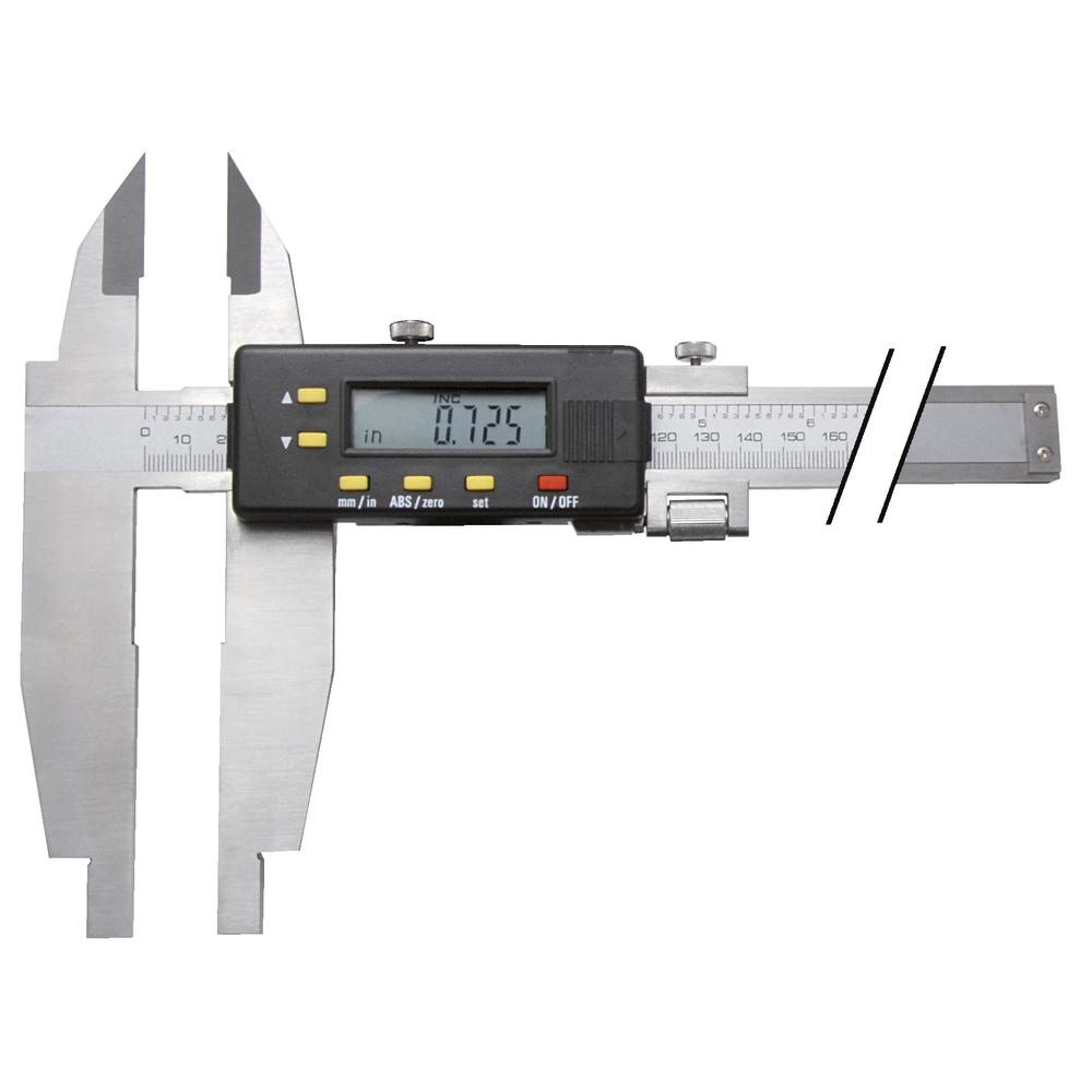 Workshop calliper gauge, digital 300mm (0,01mm) w. blade tips, fine adjustment