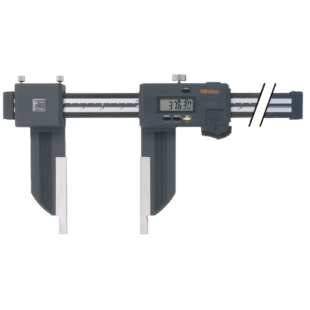 Workshop calliper gauge, digital 1500mm (0,01mm) IP66, CF, steel meas. faces