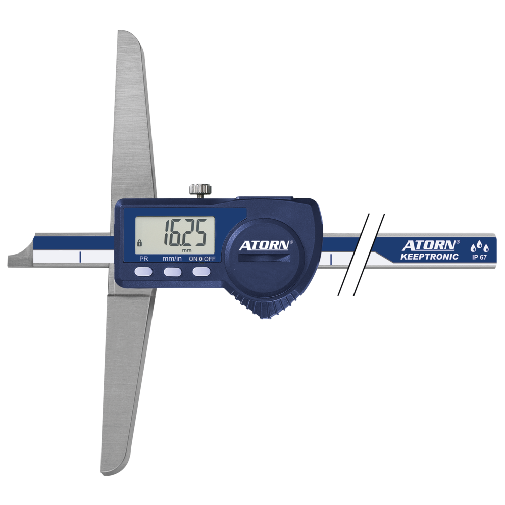 Digital sliding depth gauge 300mm (0.01mm) IP67, base length 150mm