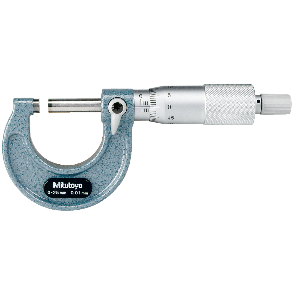 Outside micrometer 0-25mm (0,01mm) lightweight for workshop use
