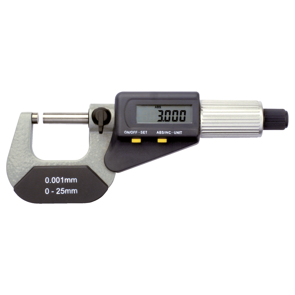 Digital outside micrometer 0-25mm (0,001mm) with friction ratchet