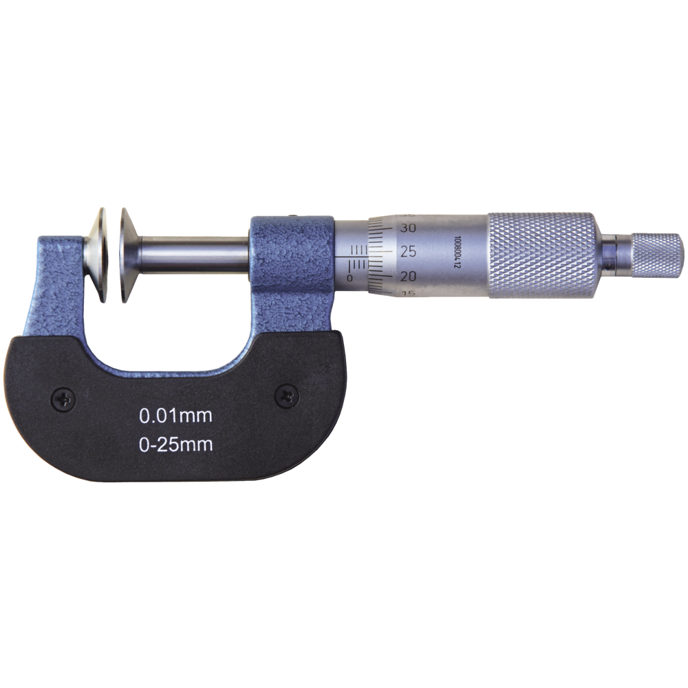 Outside micrometer with disc measuring faces 50-75mm