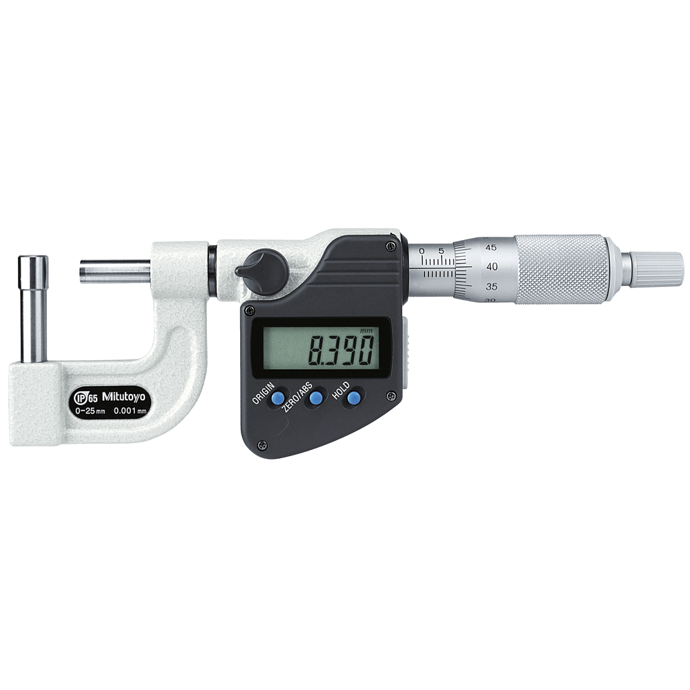 Digital outside micrometer, sim. to D12 type F 0-25mm (0,001mm) IP65