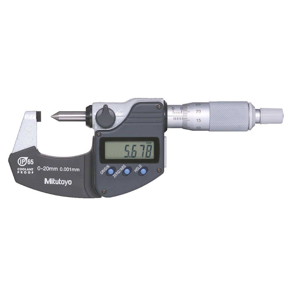 Digital outside micrometer 0-20mm (0,001mm) IP65 for measuring crimp heights