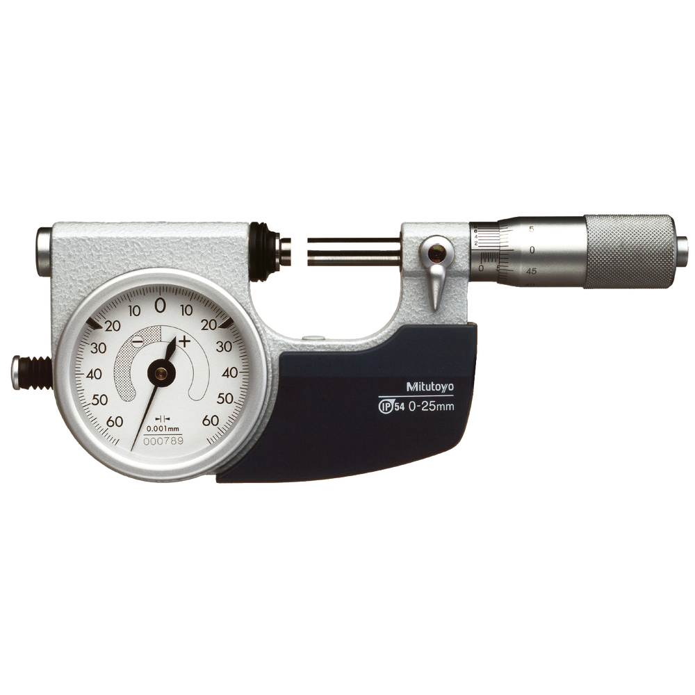Precision dial comp. microm. 0-25mm D13 (0,001mm) IP54 ret. motion lever left