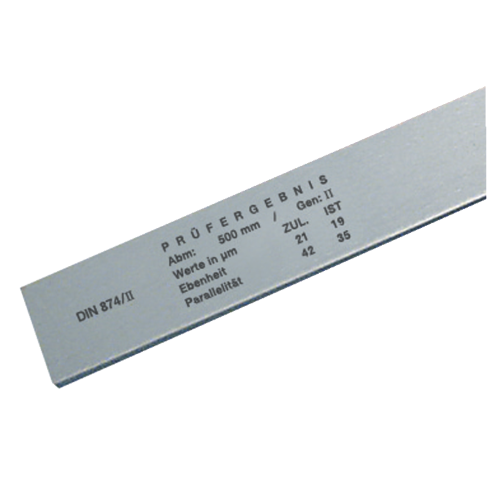 Flat ruler DIN874/2 500x30x6mm special steel, type A