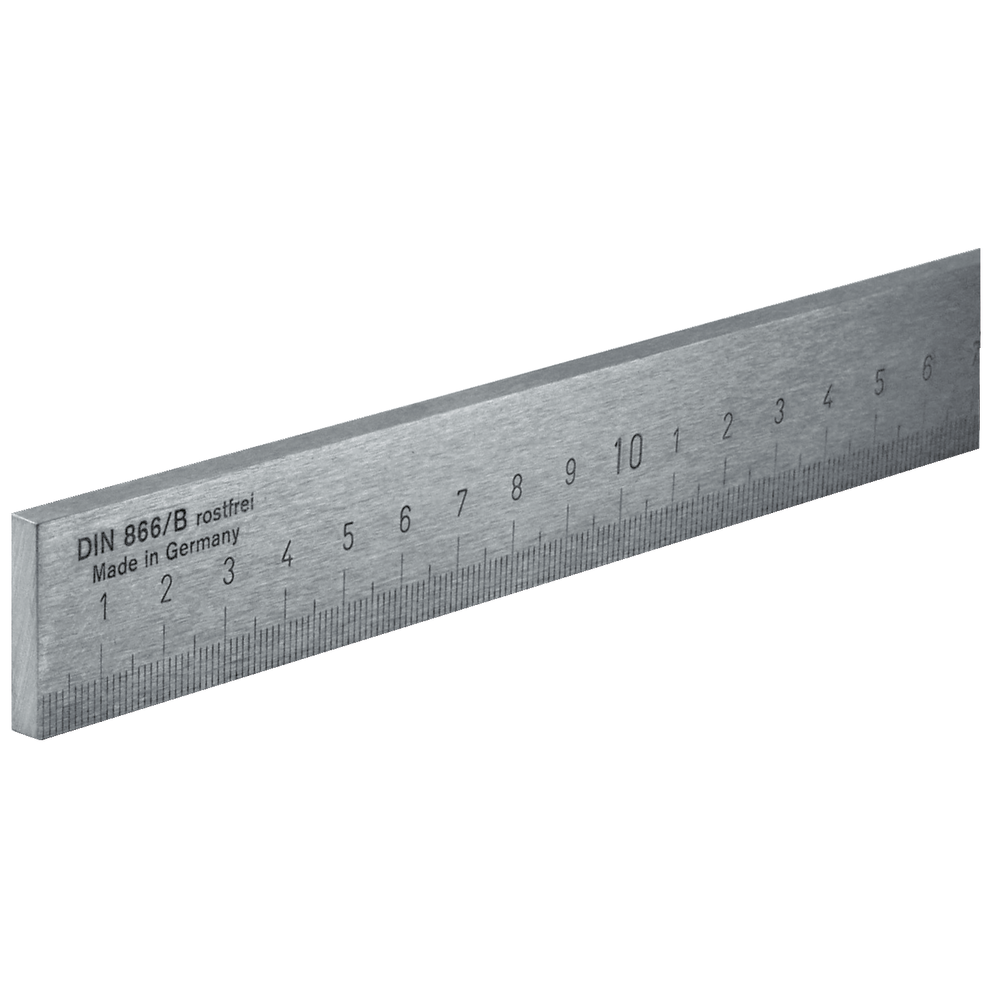 Steel workshop ruler DIN866/B 500x25x5mm normal steel