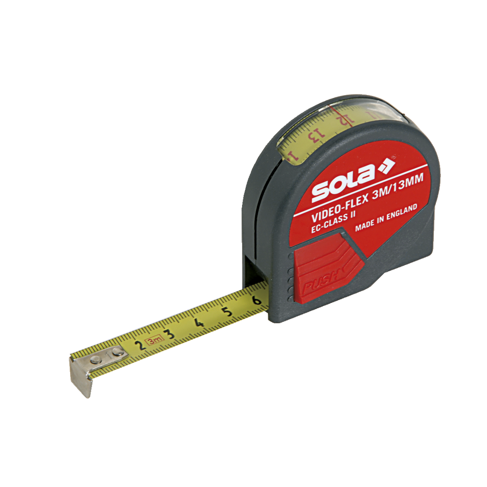 Spring tape measure 3m EC Class II tape width 13mm