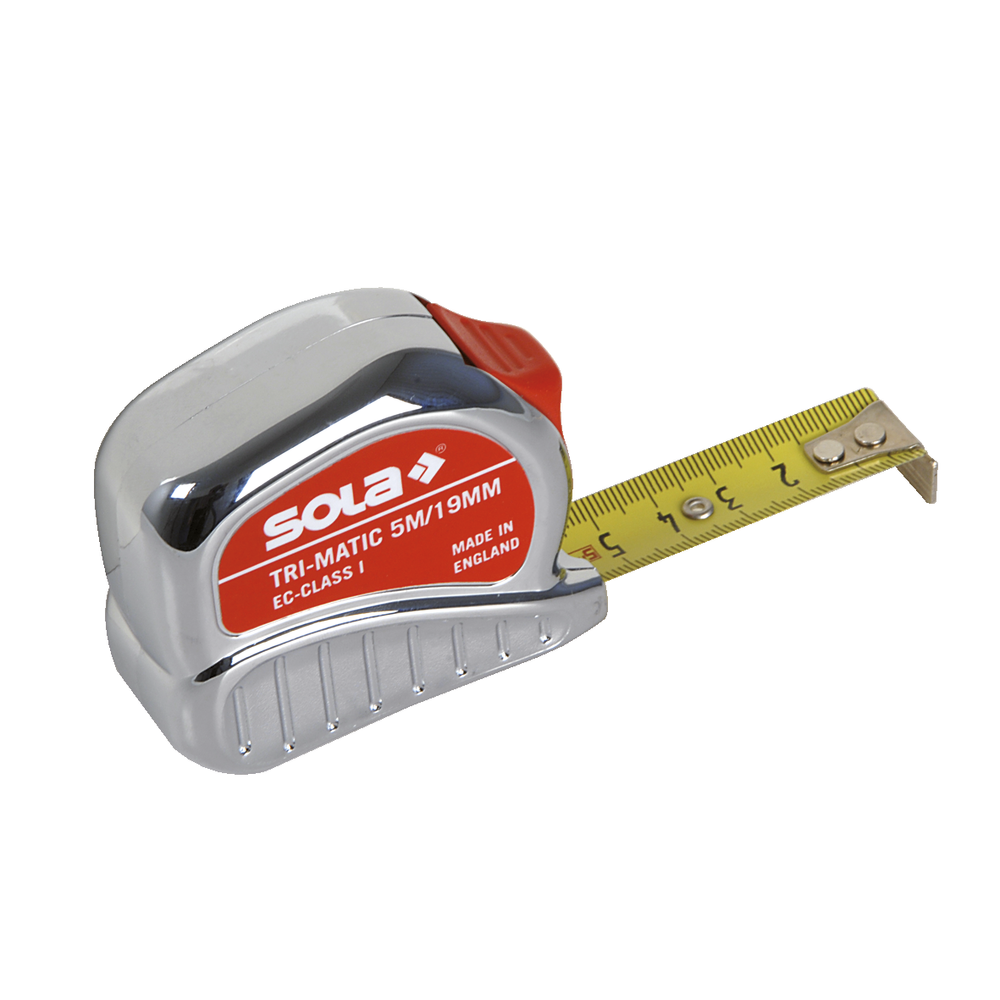 Spring tape measure 5m EC Class I tape width 19mm