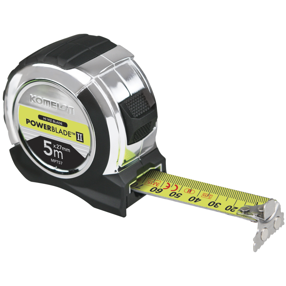 Tape measure 5m, EC Class II, tape width 27mm, Type Powerblade II