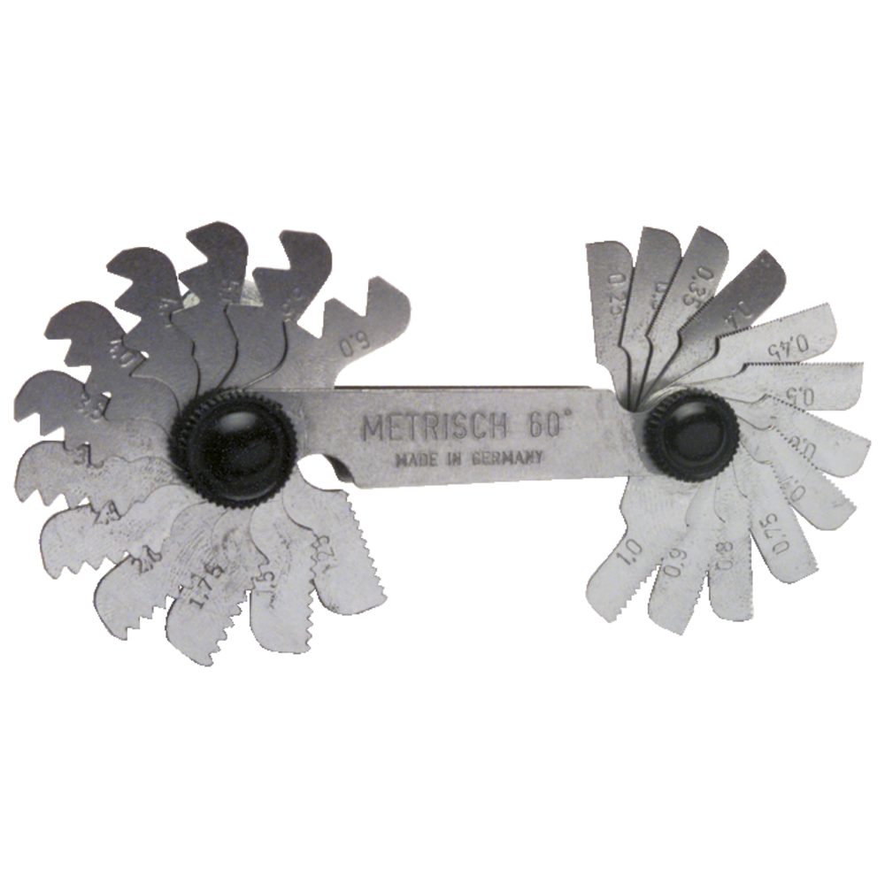 Thread pitch gauge, metric ISO 0,25-6mm (24 pcs.)