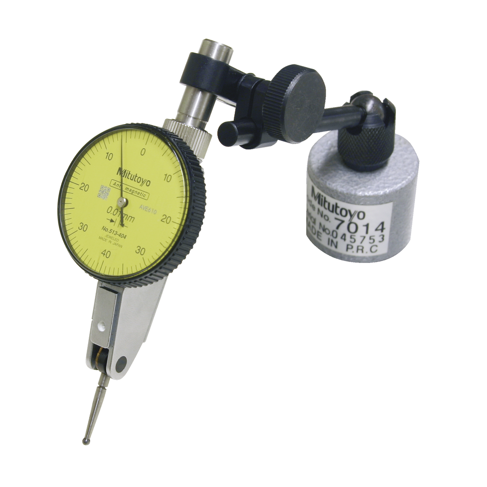 Lever dial indicator 0.8 mm (0,01 mm) scale 0-40-0, ext. ring 39 mm, mag. stand