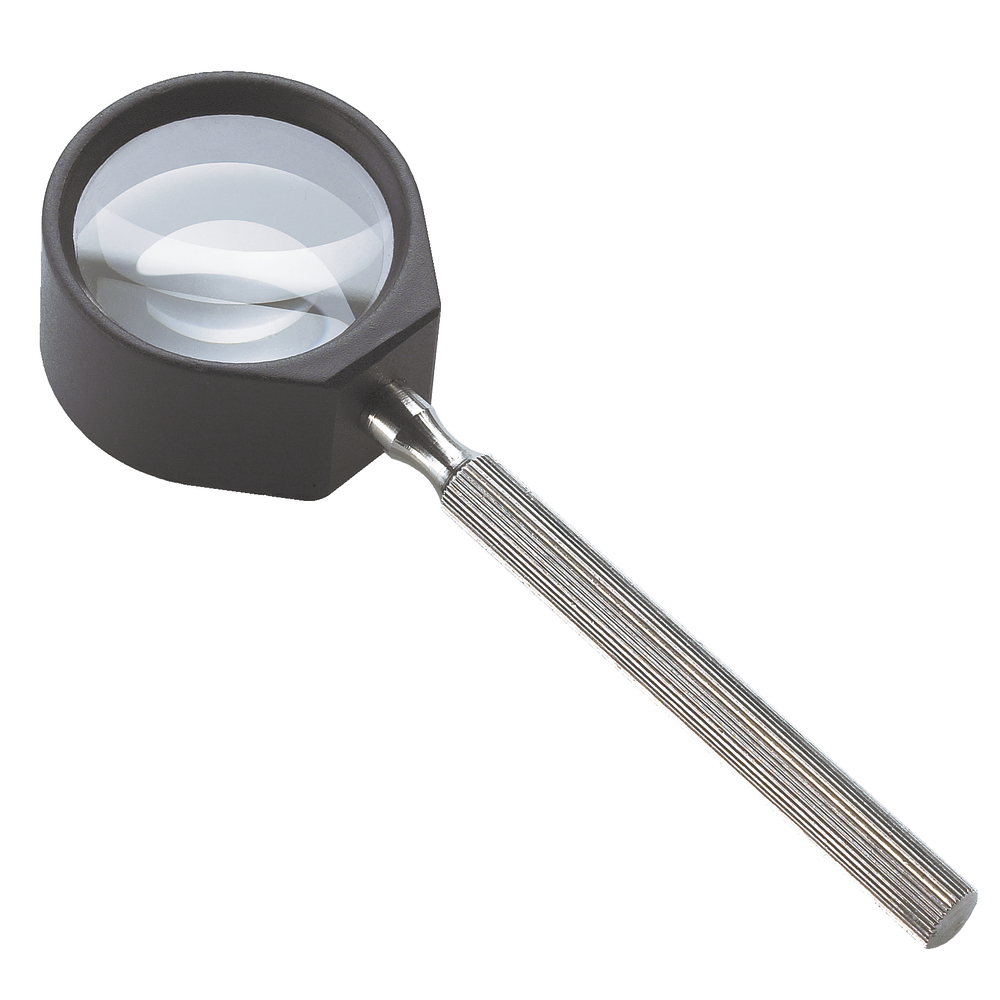 Tech-Line hand-held magnifier 28mm, 8x magnification, with metal handle