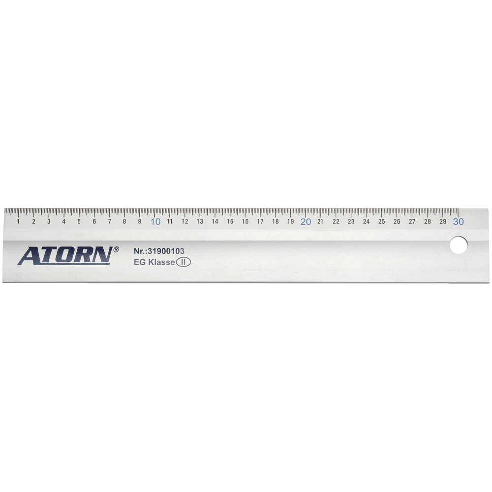 Light metal ruler 400mm anodised aluminium