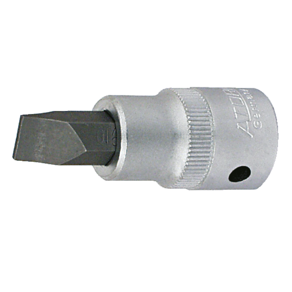 Socket insert 3/8", flat head 1,2x8,0mm L=49mm