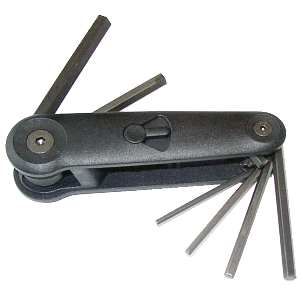 Hexagonal screwdriver ISO2936 7-piece 1,5-6mm, plastic holder, oiled