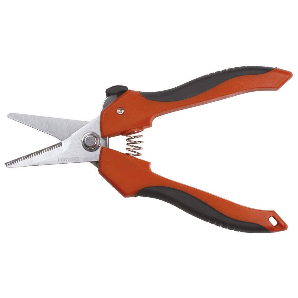 All-purpose shears 140mm with straight cutting edge, stainless steel, 2K handle