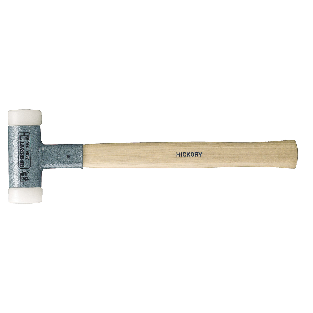 Soft face hammer, non-rebound, head 25mm, replaceable nylon hammer heads