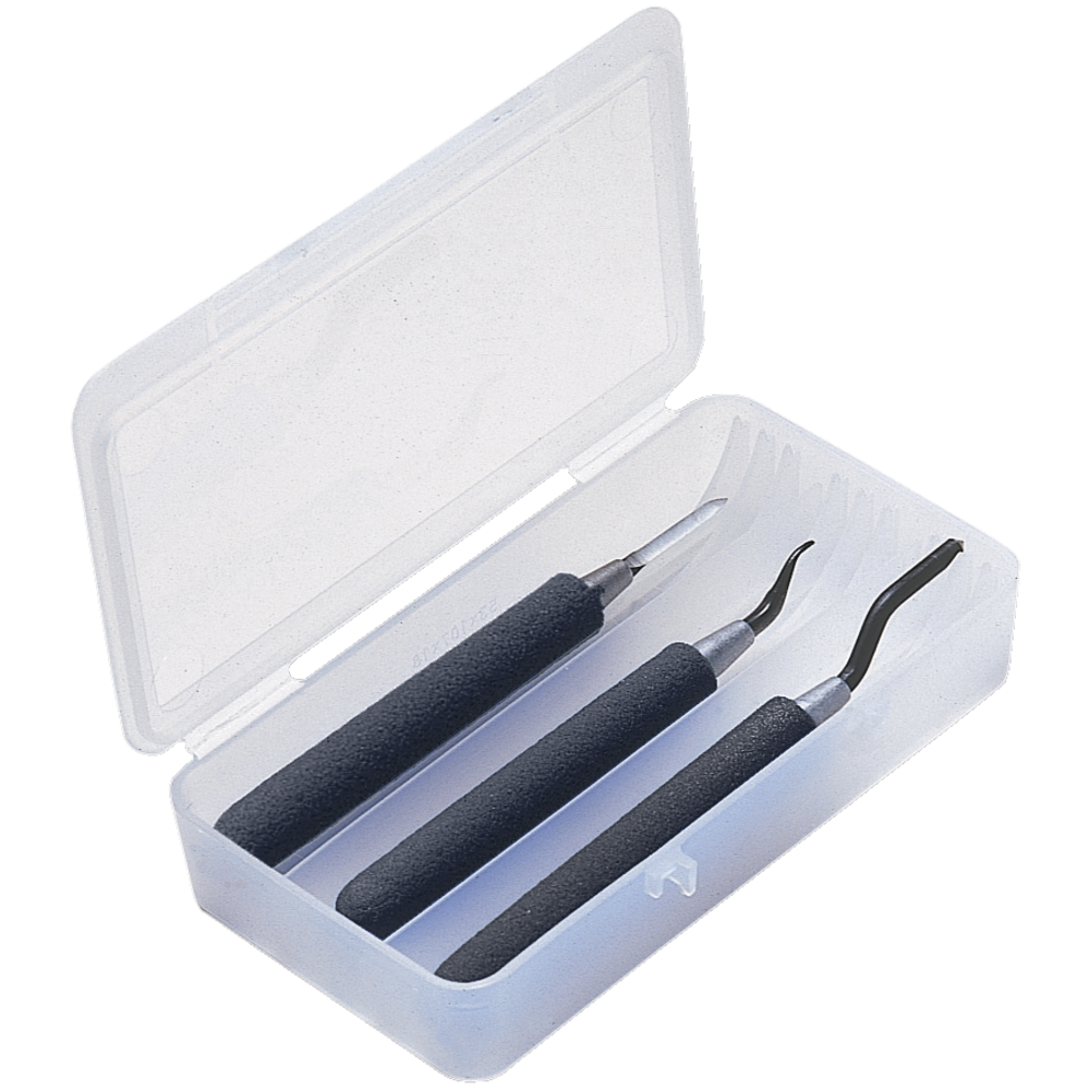 Mini deburring tool set