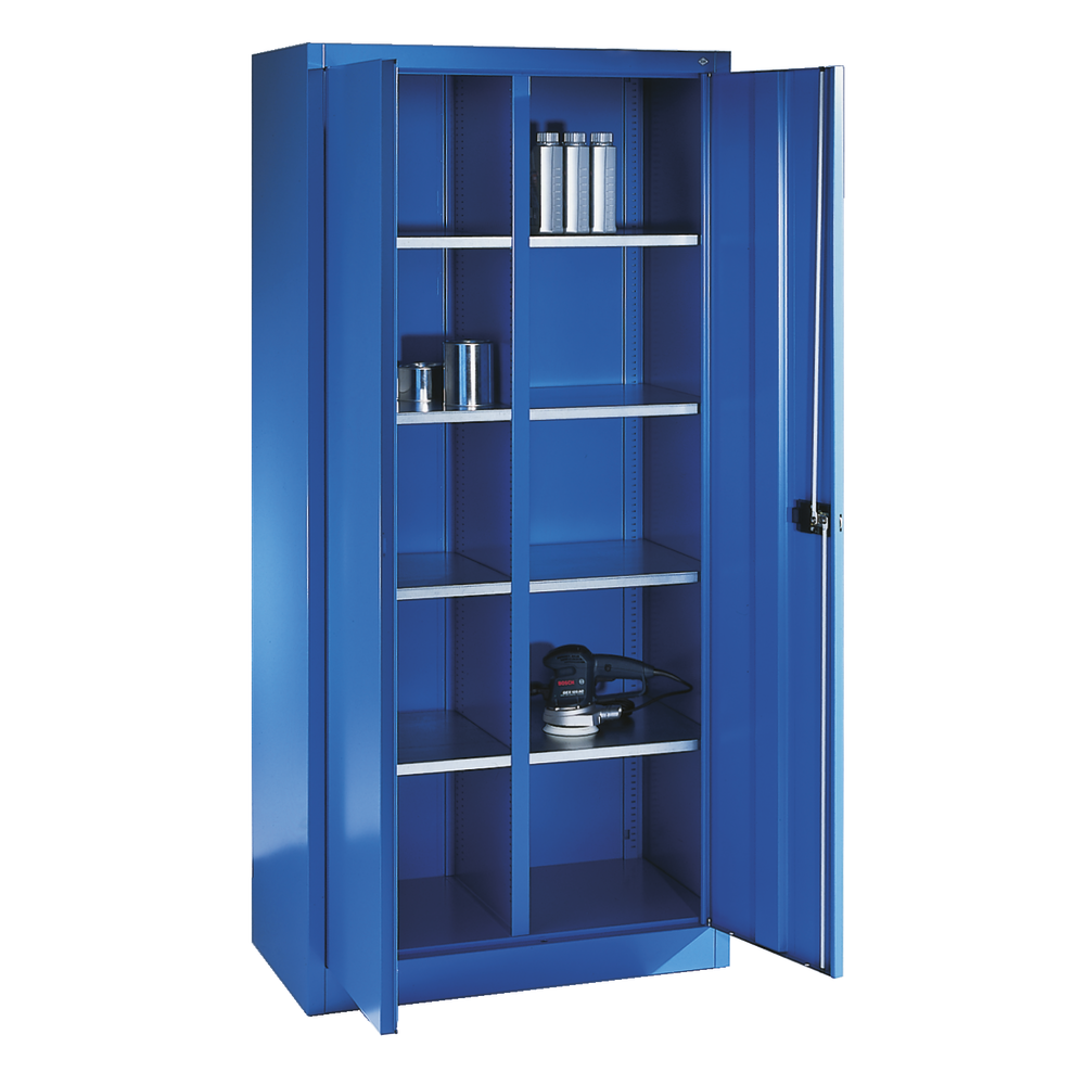 Materials cabinet WxDxH: 930x500x1950mm RAL7035 2x4 shelves