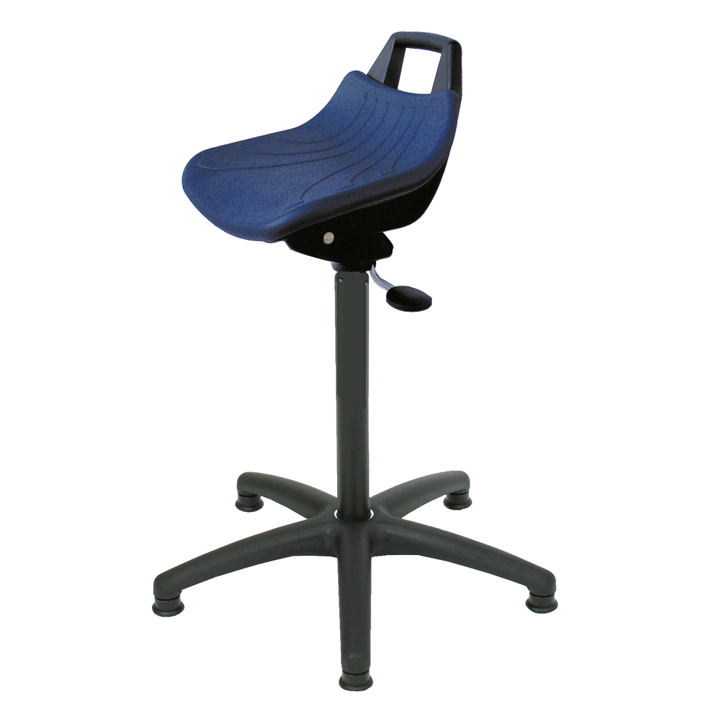 Standing aid, sitting height 500-700mm, with sliders, PU blue