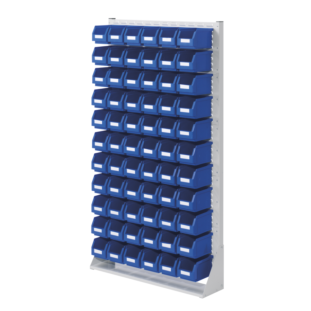 Rack column with bins 760X1000X24mm RAL7035