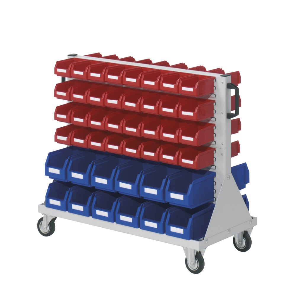 Trolley with bins 890x1000x500mm RAL7035