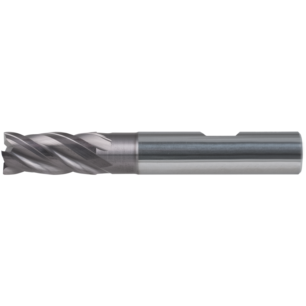 SC end mill. cutt. 35°/38° 3mm clear. (steel/cast iron) 4 cutt. edg., HB, AlTiN+