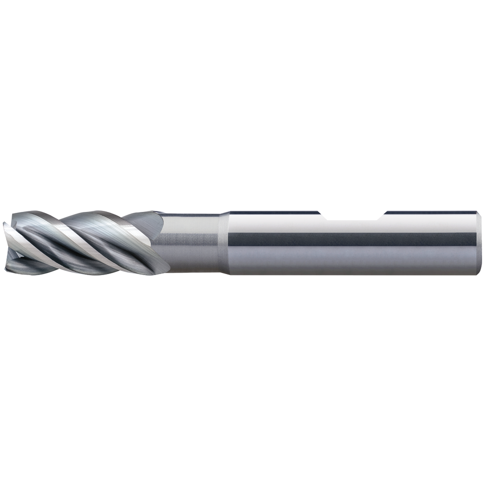 Solid carbide end milling cutter 40° clearance 4mm Z=4 r=0.1 HB AlCrN