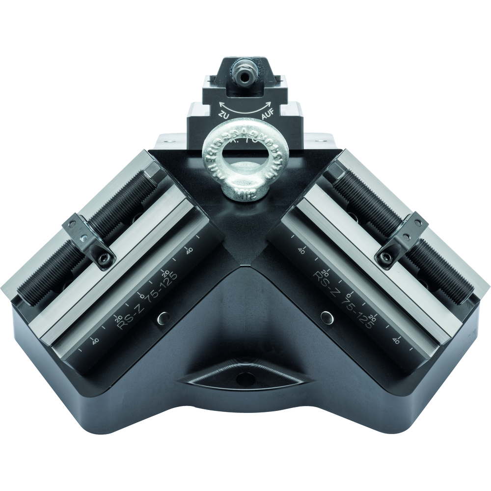 3-place pyramid, includes 3 pcs. centric clamping vices RS75-125 without jaws