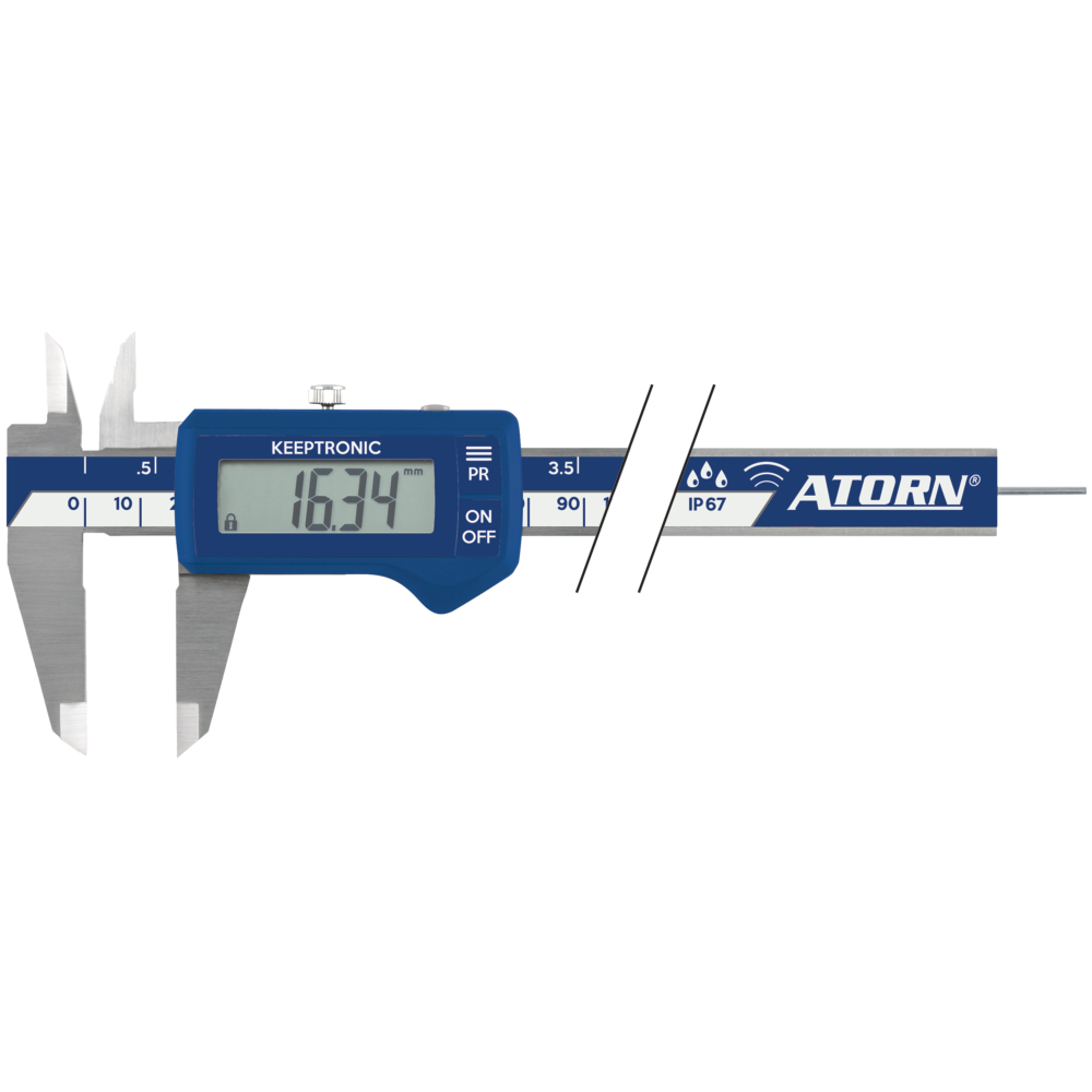 Vernier callipers dig. 150mm (0.01mm) IP67, KEEPTRONIC, Depth bar 1.5mm, radio