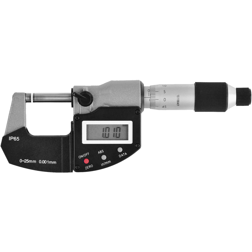 Outside micrometer, digital (0.001mm) 0-25mm, IP65