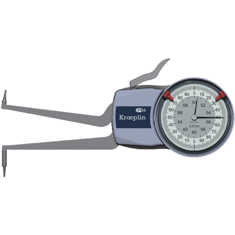 Int. dial callipers 50-70mm (0,01mm) IP65, meas. depth 85mm, C ball 1mm