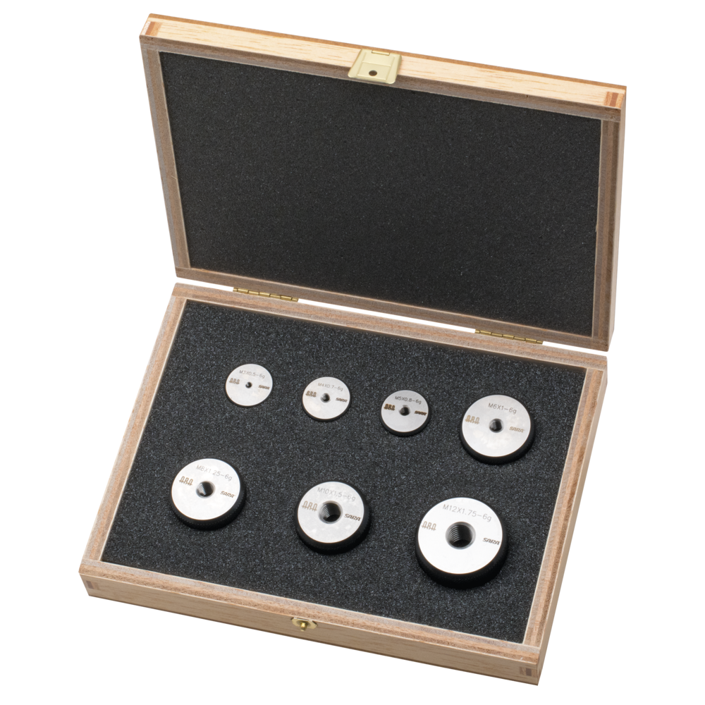 Go thread ring gauge DIN13, M3-M12 6g set