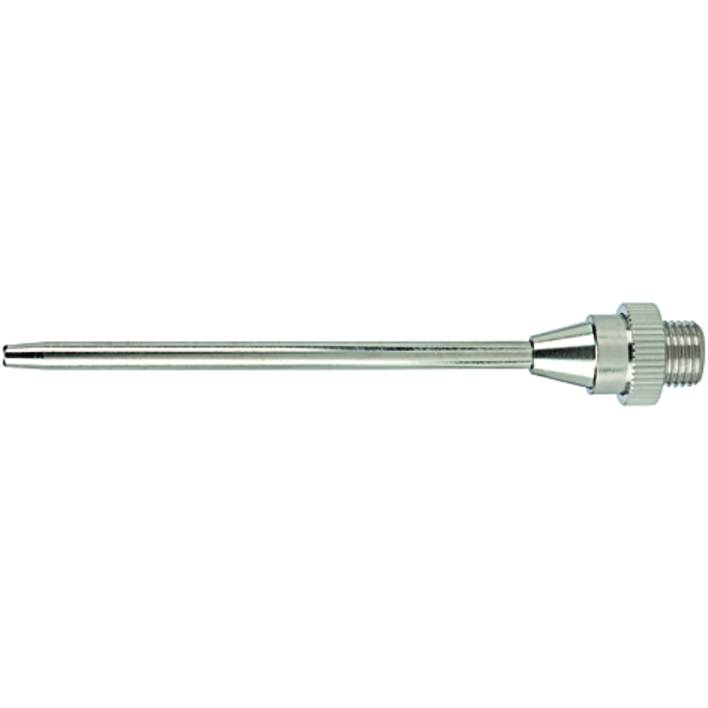 Extension nozzle 3.0 mm, M12x1.25, nickel-plated brass, 100 mm long, straight