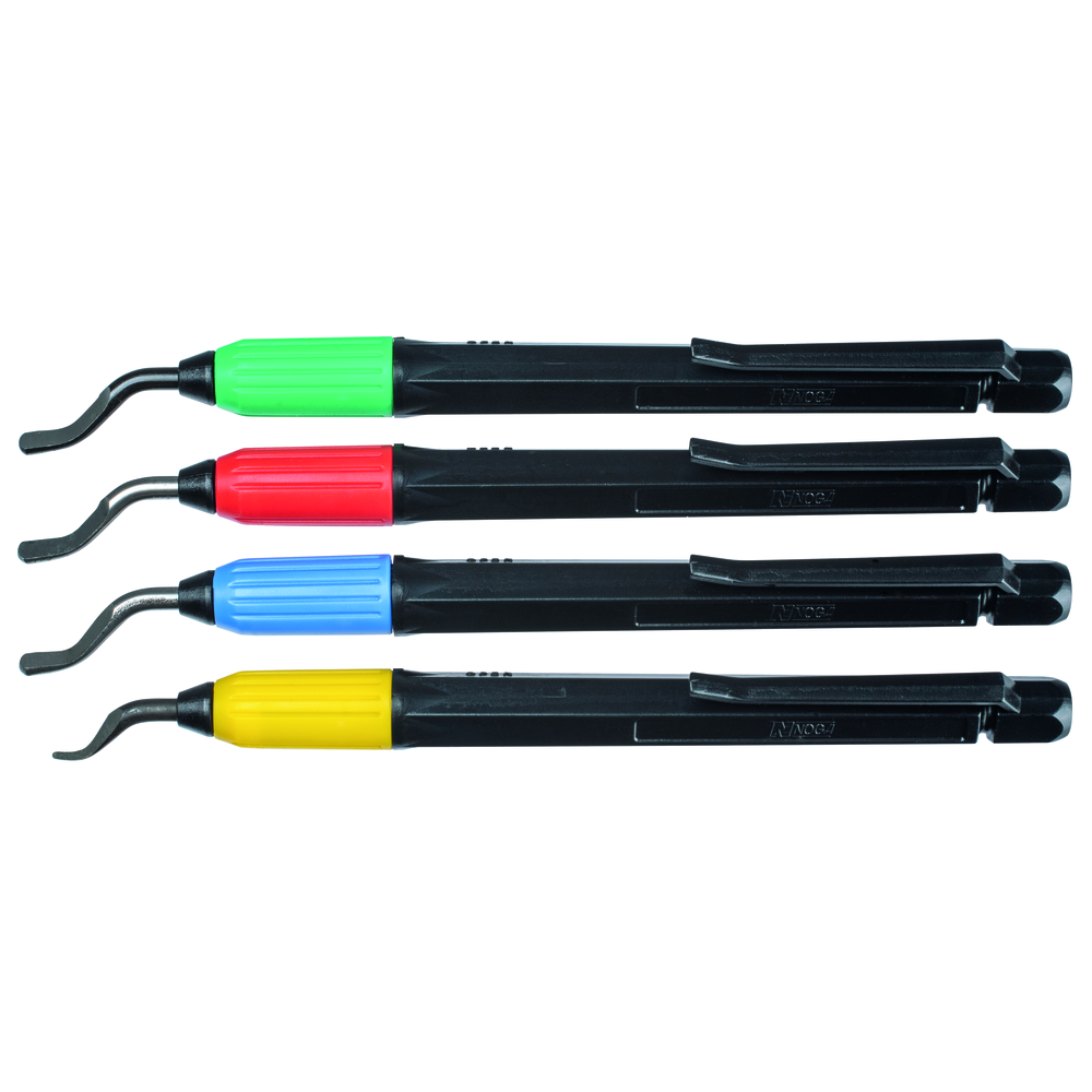Hand-held deburr. tool set EO2100 (4 EO handles, 1 blade each S10/S20/S100/S150)