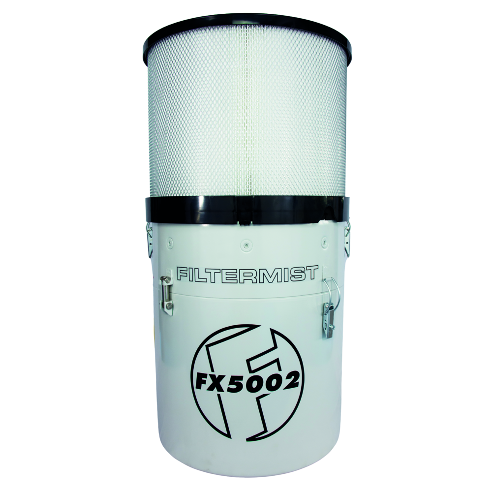 Oil mist filter FX 5002 / series 2 RAL7035 w/ highly efficient secondary filter
