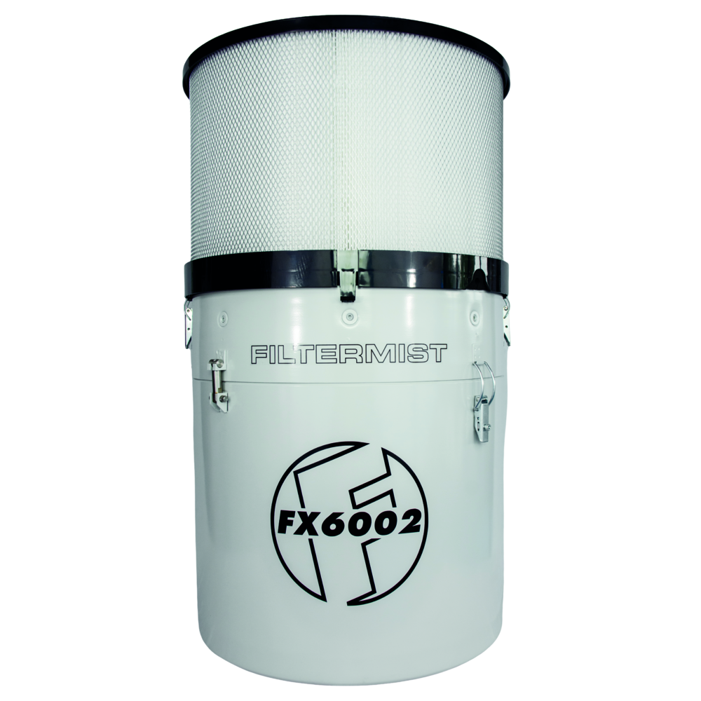 Oil mist filter FX 6002 / series 2 RAL7035 w/ highly efficient secondary filter