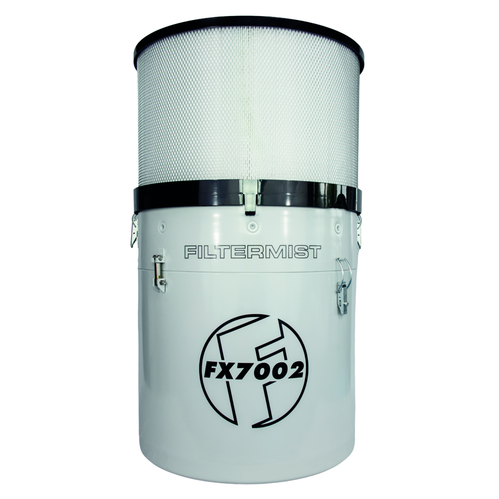 Oil mist filter FX 7002 / series 2 RAL7035 w/ highly efficient secondary filter