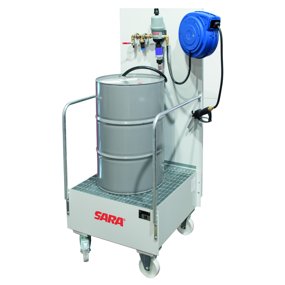 Mobile cooling lubricant mixing trolley