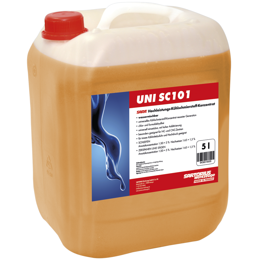High-performance cutting fluid concentrate UNI SC101 5 ltr.