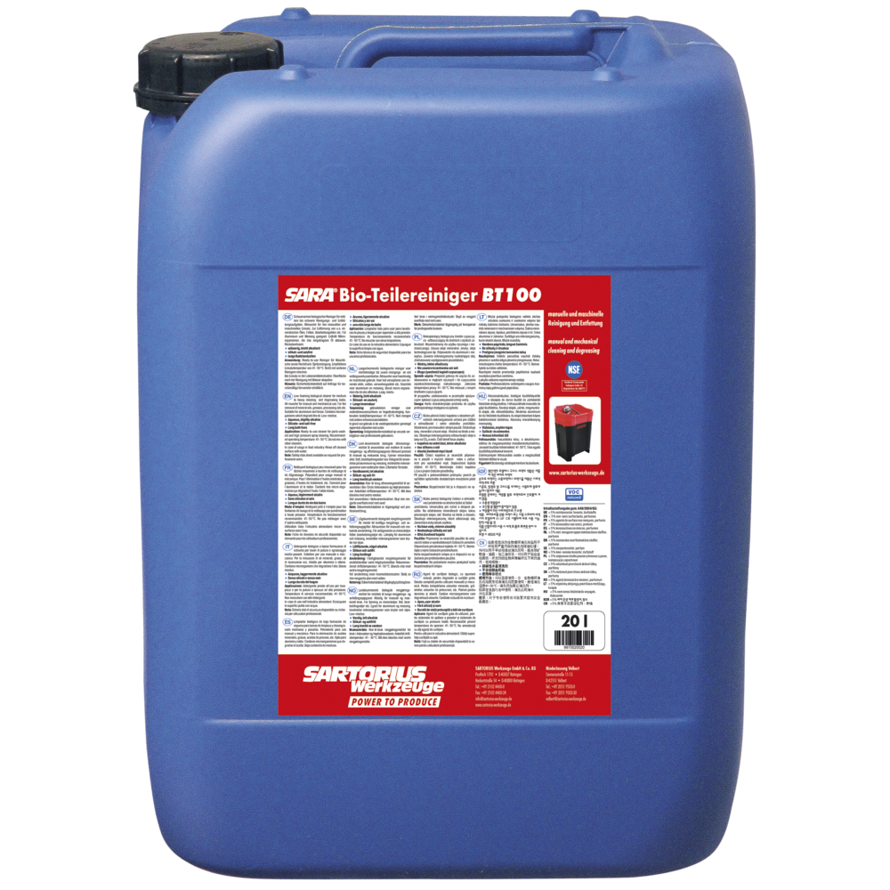 BT100 bio-parts cleaner 20 ltr., non-hazardous