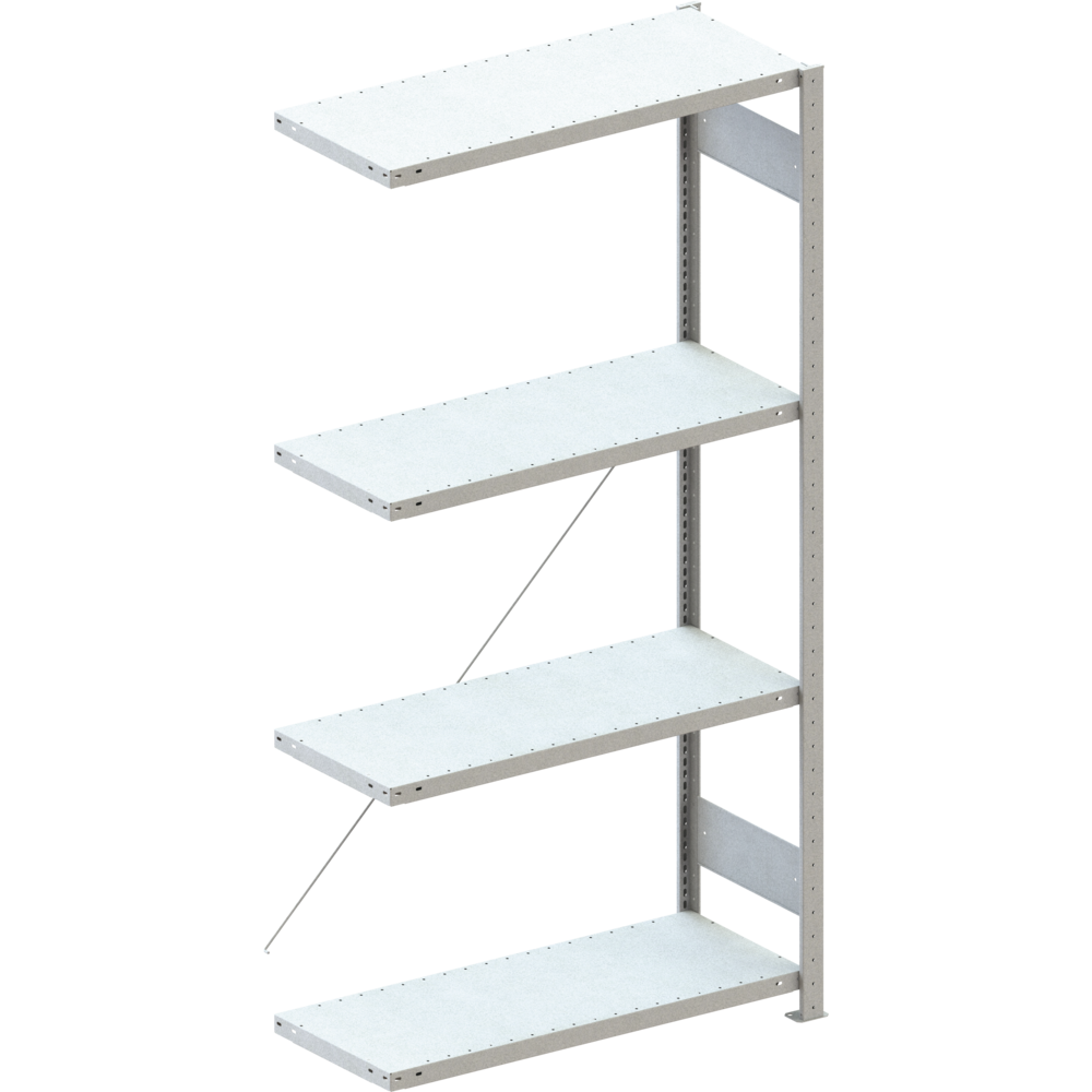 Clip-together add-on shelving unit 2000x1000x400mm galvanised