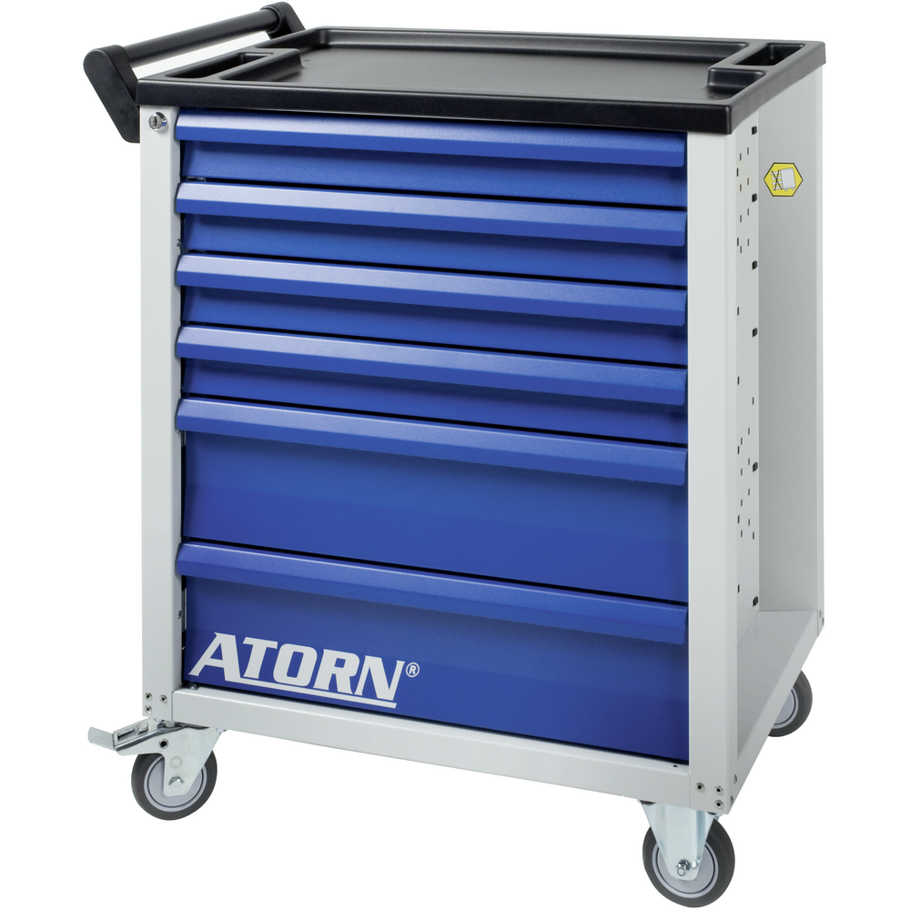 Tool trolley WxDxH: 778x496x913mm, 6 drawers RAL7035/5010