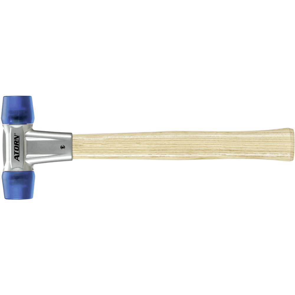 Soft face hammer 50mm, inserts: cellulose acetate, blue, both sides