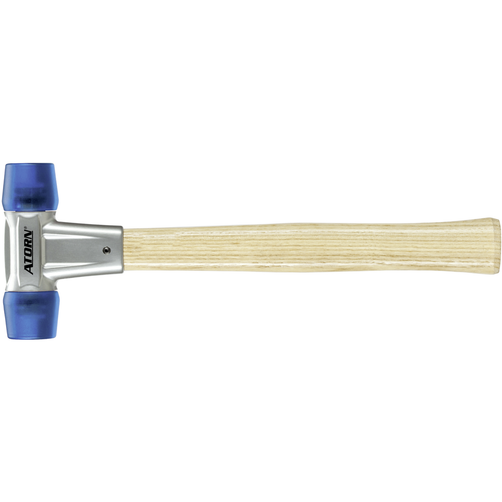 Soft face hammer 25mm, inserts: cellulose acetate, blue, both sides