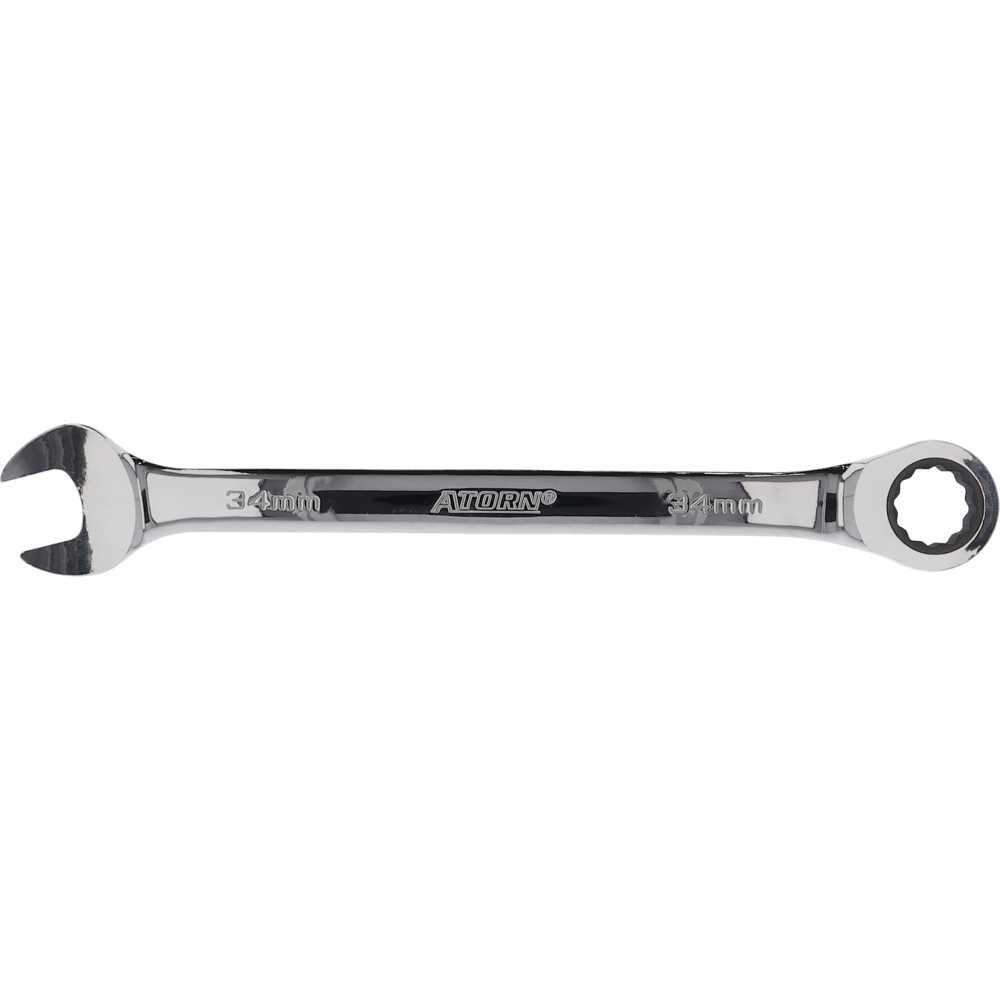 Ratcheting combination spanner 34 mm straight